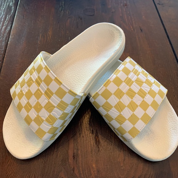 yellow vans slides